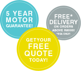 5 Year Motor Guarantee!